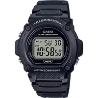 Casio W-219H-1ACVF Illuminator Digitaal Sporthorloge - Zwart