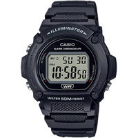 Casio W-219H-1AVDF Illuminator Digital Sports Watch - Black