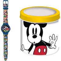 Disney Mickey Mouse Analoog Polshorloge voor Kinderen met Geschenkblik - 563506