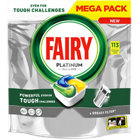 Fairy Lemon All-in-One Glass Dishwasher Tablets – 113 Pcs