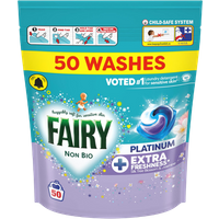 Fairy Non Bio Platinum Silk Tree Blossom & Jasmine Laundry Detergent Pods - 50 pcs