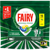 Fairy Original Power All in One Lemon Dishwasher Capsules - 15 pcs