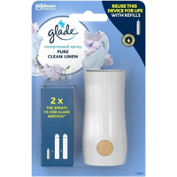Glade Pure Clean Linen Reusable Air Freshener & Refill - 10 ml