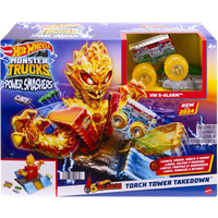 Hot Wheels Monster Trucks Power Smashers 5-Alarm Torch Tower Takedown Speelset