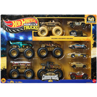 Hot Wheels Monster Trucks Trophy Champions Bigfoot Voertuigenset - 11 Onderdelen