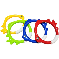 Kids Underwater Catching Fish Rings Diving Pool Toys - 14 cm - 4 pcs