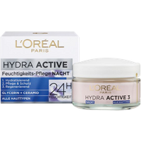 L'Oréal Paris Hydra Active 3 Nacht Vochtinbrengende Gezichtscrème Voor Alle Huidtypen - 50 ml