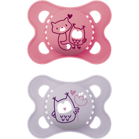 MAM Original Cat & Owl Design 2-6m Pacifier – 2 pcs