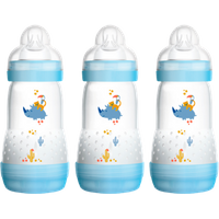 MAM 260ml 2+mths Anti-Colic Blue Bottle - 3 pcs