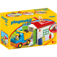 Playmobil 1.2.3 Truck with Fillable Sorting Garage Playset