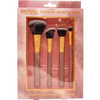 Royal Refine & Shine Makeup Brush Set - 4 Pieces