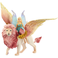 Schleich Bayala Fairy in Flight on Winged Lion Figure – 70714