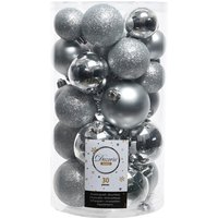 Decoris Season Sølv Julekuglesæt - 30 stk