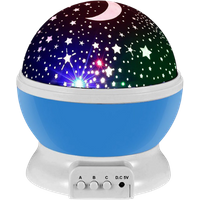 Star Master Blauwe 2-in-1 Roterende Sterrenhemel Nachtlamp & Projector
