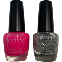 Technic Nail Polish 2x12 ml - Pink & Glitter