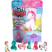Zimpli Kids Baff Bombz Unicorn Surprise Bath Bomb - 100 g