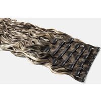 22 Beach Wave Double Hair Set Clip Extensions Amalfi Blonde"