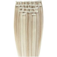 22 Double Hair Set Clip Extensions Champagne Blonde"