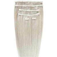 18 Double Hair Set Clip Extensions Silver"