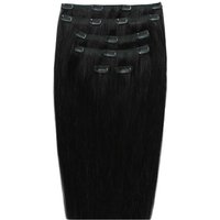 18 Double Hair Set Clip Extensions Jet Set Black"