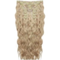 18 Beach Wave Double Hair Set Clip Extensions Bohemian Blonde"