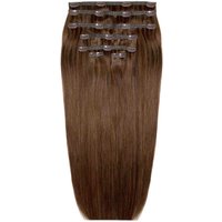 22 Double Hair Set Clip Extensions Chocolate"