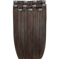 20 Deluxe Remy Instant Clip Hair Extensions Dark Chocolate"