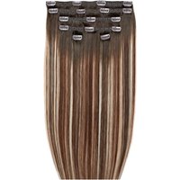 22 Double Hair Set Clip Extensions Walnut"