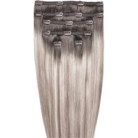 20 Double Hair Set Clip Extensions Frosted Blonde"