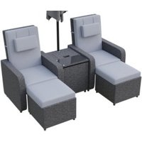ALLEGRO x 2 SINGLE SOFA LOUNGER - GREY