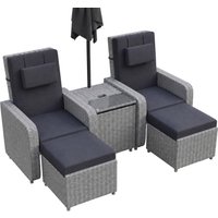ALLEGRO x 2 SINGLE SOFA LOUNGER - LIGHT GREY