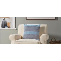 Navy & Blue Block Stripes Cushion 45x45cm