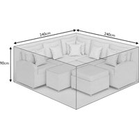 Standard Corner Sofa and Square Dining Cover