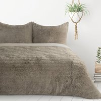 Pościel 220x200 włochata beżowa imitacja futra Tiffany Eurofirany