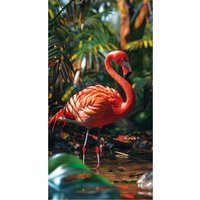 Ręcznik 100x180 plażowy Ogród Flaminga