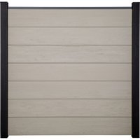 GroJa Solid Grande Steckzaun Sichtschutzzaun Bi-Color Sand Sichtschutz Steckzaun Lamellenzaun günstig