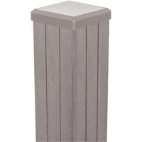 GroJa BPC-Fertigzaunpfosten Bi-Color Sand, 300 cm, Aufschrauben/Einbetonieren
