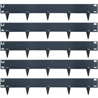 Wellker Rasenkante Metall Stahl verzinkt anthrazit Beeteinfassung 15 cm hoch, 1 Pack günstig