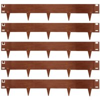 Wellker Rasenkante Metall Cortenstahl Rost Beeteinfassung 15 cm hoch, 1 Pack günstig