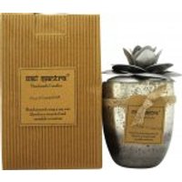 Camellia Glass Silver Candle Grapefruit