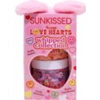 Sunkissed X Love Hearts Whipped Collection Gift Set 140g Pineapple Smoothie Whip Body Butter + 150g Blackcurrant Soap And Scrub Body Cleanser + 1x Headband
