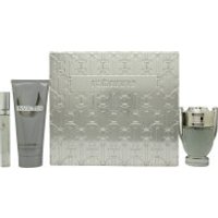 Paco Rabanne Invictus Gift Set 50ml EDT + 100ml All Over Shampoo + Travel Spray 10ml