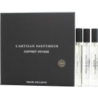 L'Artisan Parfumeur Travelset EDT Spray 10ml x 3 -Pass D'Enfer + Un Air De Bretagne+ Memoire De Roses with Leather Pouch
