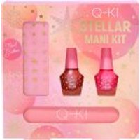 Q-KI Stellar Mani Kit Gift Set 1x Nail File + 1x Nail Art Sticker + 2x 3.5ml Nail Polish