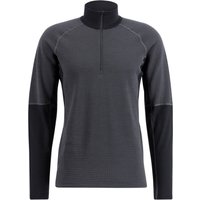 Lundhags Prime Merino Half Zip, Midlayer, Herren, Grau/Schwarz