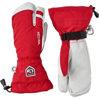 Hestra Army Leather Heli Ski, 3-Finger-Skihandschuhe, rot