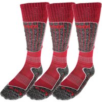 Accezzi Merino 20, Skisocken, 3 Paar, rot