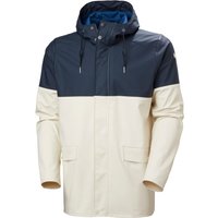 Helly Hansen Moss Block, Regenmantel, Herren, weiß/dunkelblau