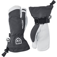 Hestra Army Leather Heli Ski, 3-Finger-Skihandschuhe, Junior, grau