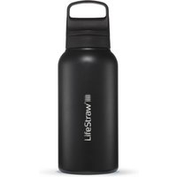 LifeStraw Go 2.0 Stainless Steel Water Filter Bottle, Schwarz